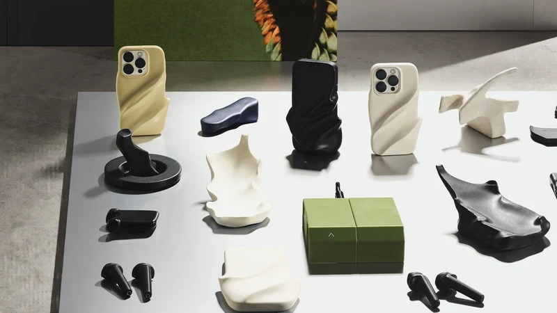Ilustrație conceptuală de campanie pentru accesorii de telefon în context urban